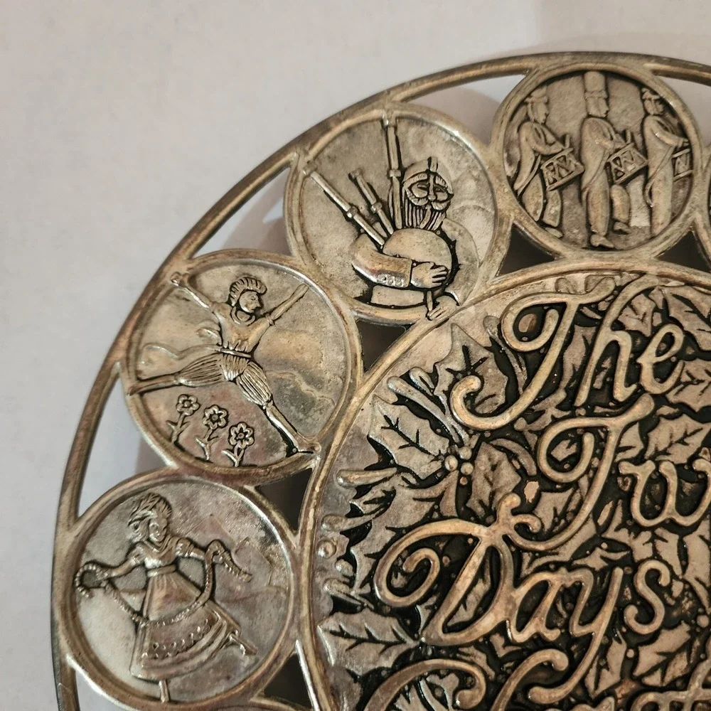 International Silver 12 Days of Christmas Plated Trivet‎